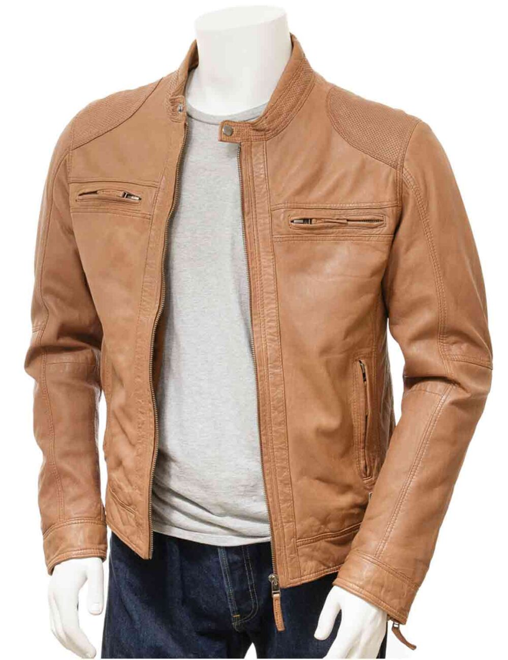 slim-fit-brown-leather-jacket