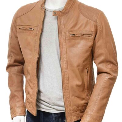 slim-fit-brown-leather-jacket
